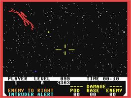 In game image of Neutral Zone on the Commodore 64.
