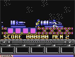 In game image of NorthStar on the Commodore 64.