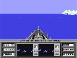 In game image of Ocean Ranger on the Commodore 64.