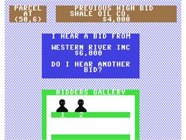 In game image of Oil Barons on the Commodore 64.