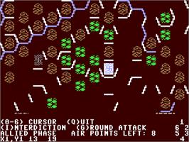 In game image of Operation Market Garden: Drive on Arnhem, September 1944 on the Commodore 64.