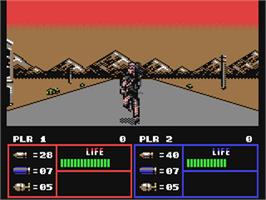 In game image of Operation Thunderbolt on the Commodore 64.