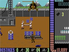 In game image of Operation Wolf on the Commodore 64.