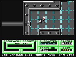 In game image of Pandora on the Commodore 64.
