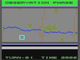 In game image of Panzer Grenadier on the Commodore 64.