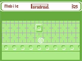 In game image of Paradroid on the Commodore 64.
