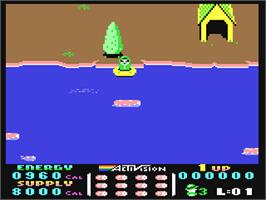 In game image of Park Patrol on the Commodore 64.