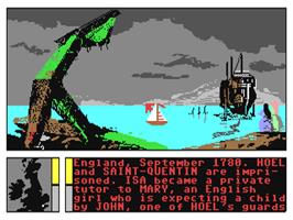 In game image of Passengers on the Wind on the Commodore 64.