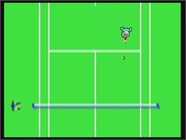 In game image of Passing Shot on the Commodore 64.