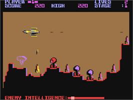 In game image of Penetrator on the Commodore 64.