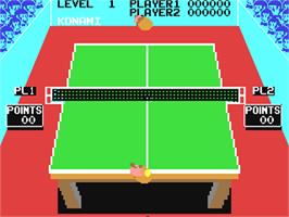 In game image of Ping Pong on the Commodore 64.