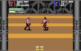 In game image of Pit-Fighter on the Commodore 64.