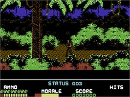 In game image of Platoon on the Commodore 64.