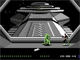 In game image of Project Firestart on the Commodore 64.
