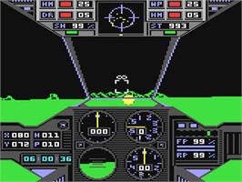 In game image of Prowler on the Commodore 64.