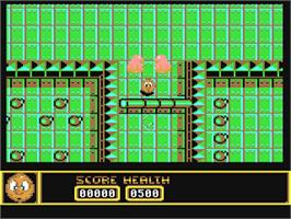 In game image of Puffy's Saga on the Commodore 64.
