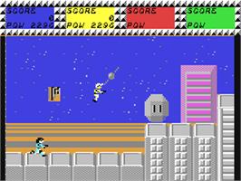 In game image of Quartet on the Commodore 64.