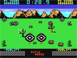 In game image of Raw Recruit on the Commodore 64.