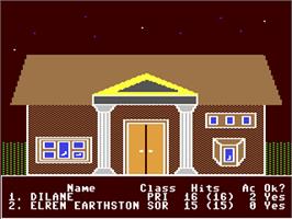 In game image of Realms of Darkness on the Commodore 64.