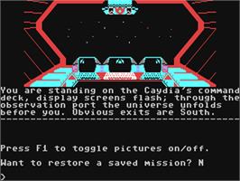 In game image of Rebel Planet on the Commodore 64.