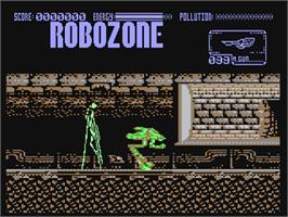 In game image of Robozone on the Commodore 64.