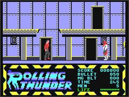 In game image of Rolling Thunder on the Commodore 64.