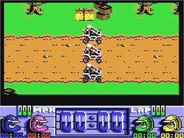 In game image of Run the Gauntlet on the Commodore 64.
