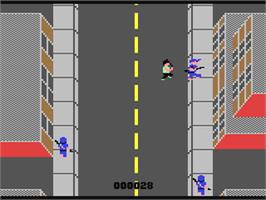 In game image of SWAT on the Commodore 64.