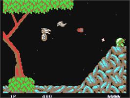 In game image of Saint Dragon on the Commodore 64.