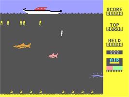 In game image of Scuba Dive on the Commodore 64.