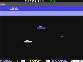 In game image of Seafox on the Commodore 64.