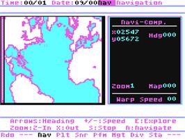 In game image of Search for the Titanic on the Commodore 64.