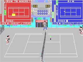 In game image of Serve & Volley on the Commodore 64.