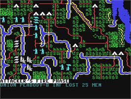 In game image of Shiloh: Grant's Trial in the West on the Commodore 64.