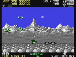 In game image of Silkworm on the Commodore 64.