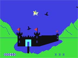 In game image of Sir Lancelot on the Commodore 64.