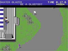 In game image of Skate or Die on the Commodore 64.