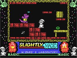 In game image of Slightly Magic on the Commodore 64.