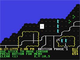 In game image of Sons of Liberty on the Commodore 64.