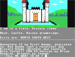 In game image of Sorcerer of Claymorgue Castle on the Commodore 64.