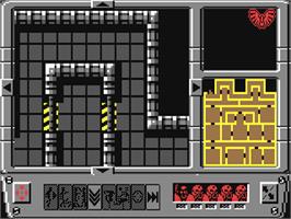 In game image of Space Crusade on the Commodore 64.