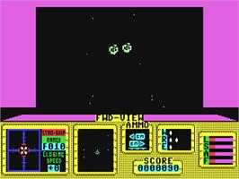 In game image of Space Hunter on the Commodore 64.