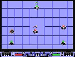 In game image of Speedball 2: Brutal Deluxe on the Commodore 64.