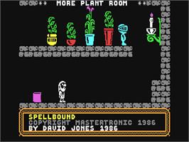 In game image of Spellbound on the Commodore 64.