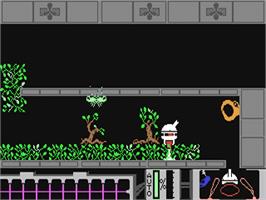 In game image of Spiderbot on the Commodore 64.
