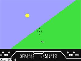 In game image of Spitfire Ace on the Commodore 64.