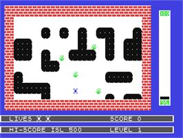 In game image of Splat! on the Commodore 64.