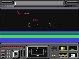 In game image of Star Raiders II on the Commodore 64.