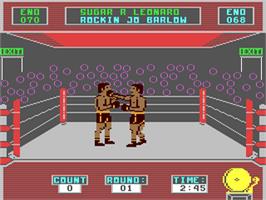 In game image of Star Rank Boxing on the Commodore 64.