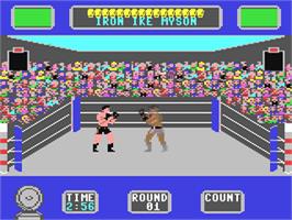In game image of Star Rank Boxing 2 on the Commodore 64.